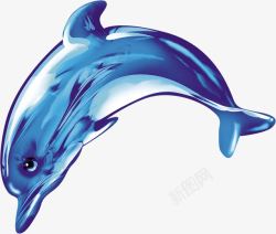 蓝色卡通鲸鱼素材