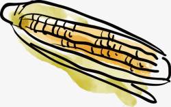 手绘玉米矢量图素材