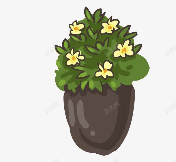 绿色植物png免抠素材_88icon https://88icon.com 盆花 矢量植物图 绿化 绿色植物