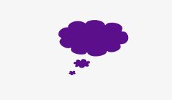 紫色手绘云朵素材