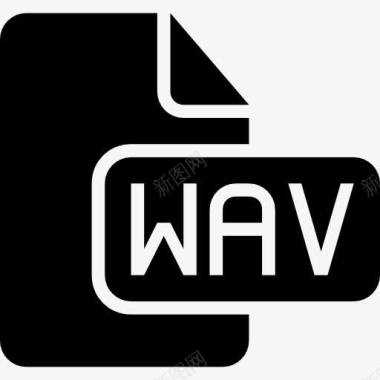 wav文件型黑色界面符号图标图标