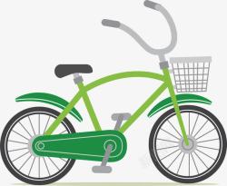 绿色带框单车素材