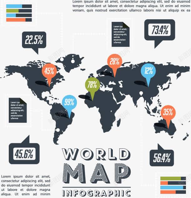 世界地图信息比例图表png免抠素材_88icon https://88icon.com 世界地图 图表 地图
