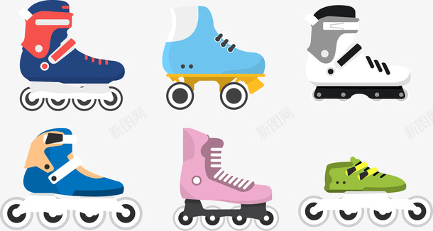 几种溜冰鞋png免抠素材_88icon https://88icon.com 单滑轮 女式溜冰鞋 溜冰鞋 青年人
