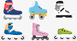 单滑轮几种溜冰鞋高清图片