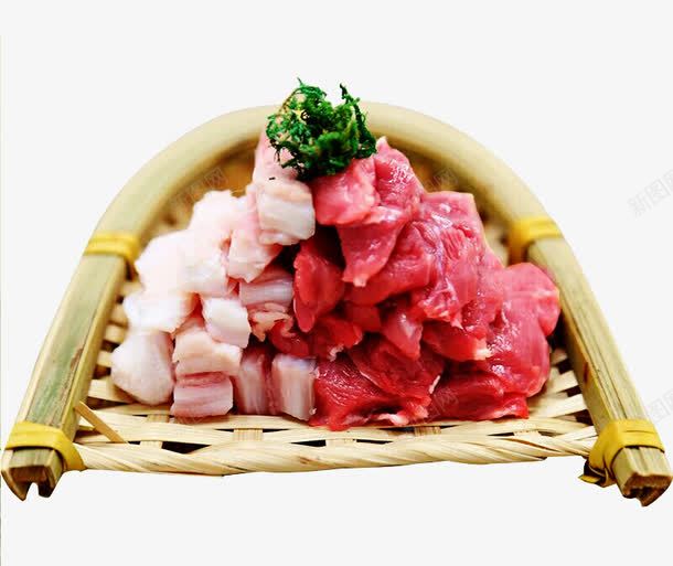 肥肉瘦肉png免抠素材_88icon https://88icon.com 猪肉 生肉 瘦肉 簸箕 红肉 肥肉 食物