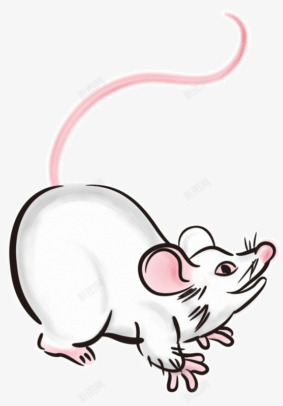 白色卡通手绘老鼠png免抠素材_88icon https://88icon.com 卡通老鼠 白色 白色卡通 白色老鼠