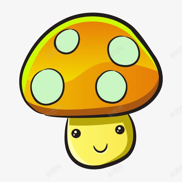 卡通黄色质感蘑菇png免抠素材_88icon https://88icon.com 卡通 矢量卡通 蘑菇 质感 黄色