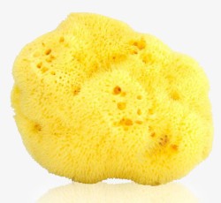 黄色海绵浴球素材