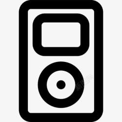 通用数字iPod的轮廓图标高清图片