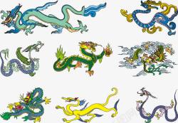 中国古典龙纹图案素材