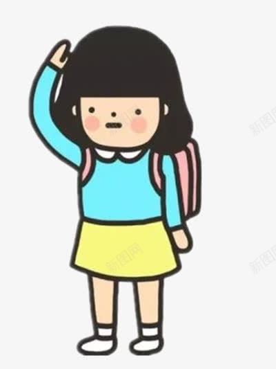 背着书包的女孩png免抠素材_88icon https://88icon.com 书包 人物 卡通 可爱 小孩 短发