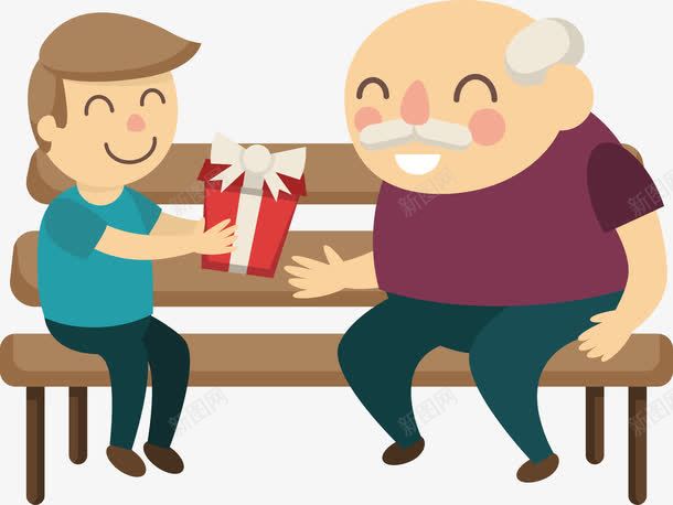 给爷爷送礼物png免抠素材_88icon https://88icon.com 回家看看 矢量png 送礼物