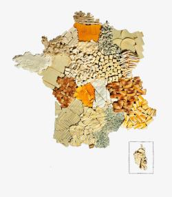法国版美食地图素材