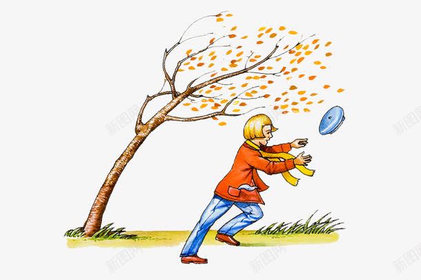 手绘插图清风徐来吹走了女孩帽子png免抠素材_88icon https://88icon.com 帽子 清风 清风徐来