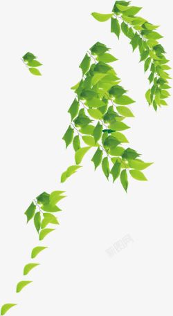 绿色树叶环保海报装饰素材