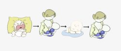 卡通正确的母乳喂养插画素材