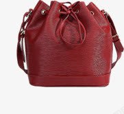红色女式手桶包手提包素材