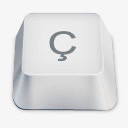 c符号白色键盘按键素材