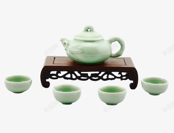 一套茶具png免抠素材_88icon https://88icon.com 产品实物 茶具 茶几 茶壶 茶杯