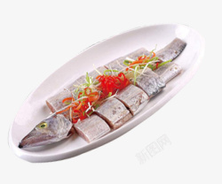 盘子里的带鱼食材素材