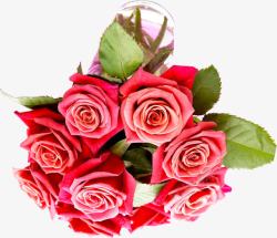 粉色玫瑰装饰花束素材