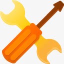 screwdriver螺丝刀扳手黄橙色的谷歌高清图片