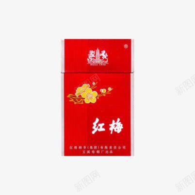 红梅醇香香烟png免抠素材_88icon https://88icon.com 烟 烟包装 烟盒 红梅 醇香 香烟