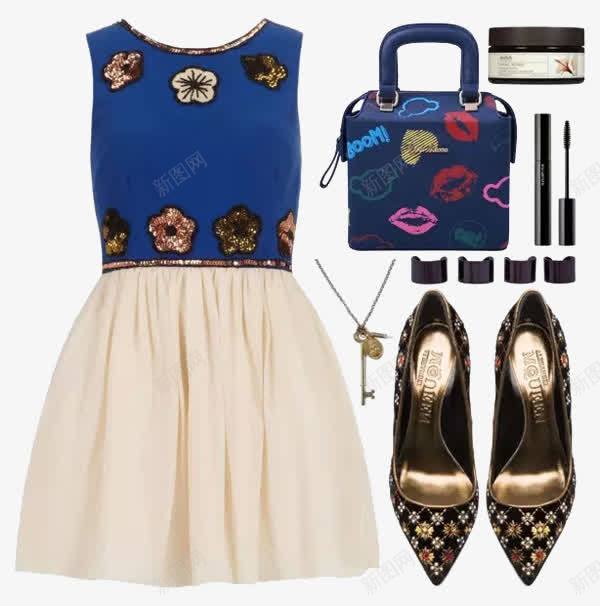 花裙子和高跟鞋png免抠素材_88icon https://88icon.com 服装搭配 花裙子 高跟鞋