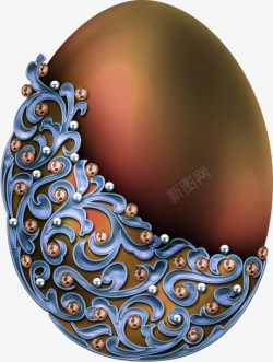 金色花纹彩蛋装饰图案素材