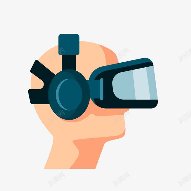 VR科技体验png免抠素材_88icon https://88icon.com VR 扁平化 科技 视觉