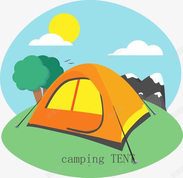 白天的野营帐篷png免抠素材_88icon https://88icon.com 帐篷 白天 矢量素材 野营帐篷