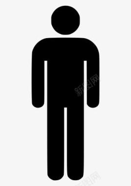 男性男人男装房间厕所AIGA符图标图标