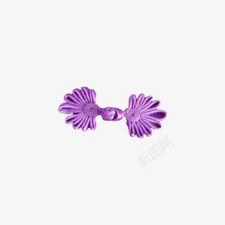 紫色旗袍盘扣素材
