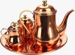 金色茶壶茶杯套装活动素材