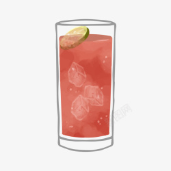 粉色的杯装饮料矢量图素材