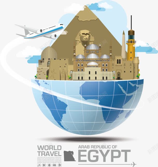 装饰埃及景点建筑png免抠素材_88icon https://88icon.com 埃及 旅游 装饰