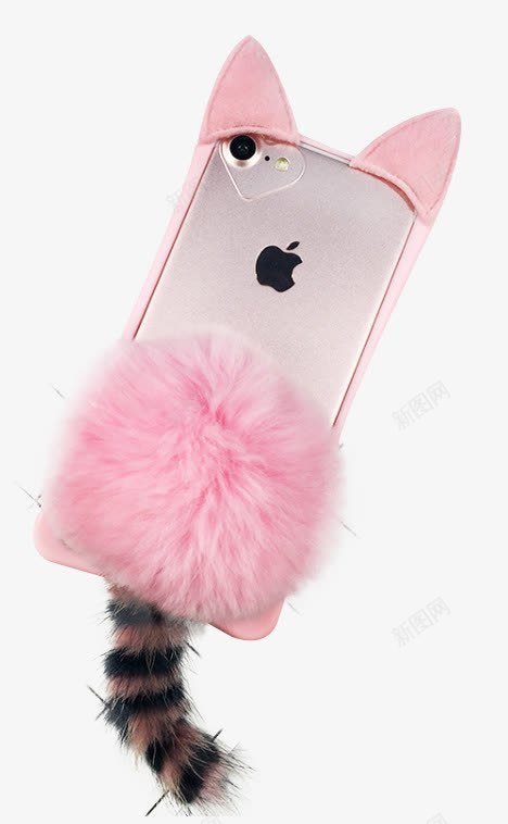 毛绒耳朵iPhone6pluspng免抠素材_88icon https://88icon.com Iphone6plus 产品实物 保护套 保暖 手机壳 毛球 猫耳朵
