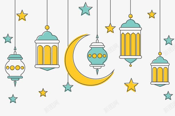 灯饰背景png免抠素材_88icon https://88icon.com 卡通 吊灯 星星 装饰