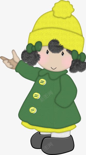 一个小男孩png免抠素材_88icon https://88icon.com 可爱 手绘 绿衣服 黄帽子