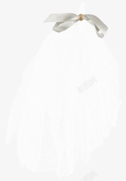 白色纱巾素材