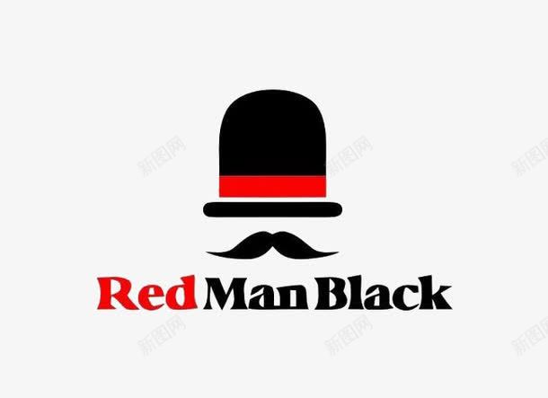 黑色简易绅士图形png免抠素材_88icon https://88icon.com 图形 帽子 简易 胡子 黑色
