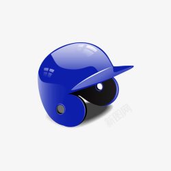 蓝色的棒球头盔素材