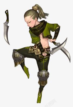 武极天下三刀卡通素材