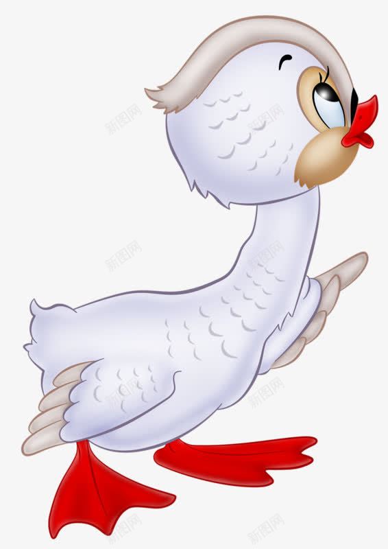 白色的小鸭子png免抠素材_88icon https://88icon.com 卡通 可爱 小鸭子 白色
