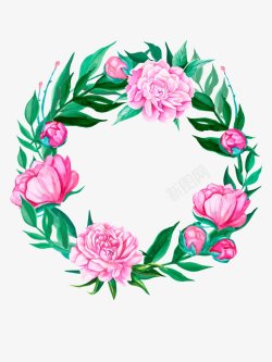 水彩精美花环素材