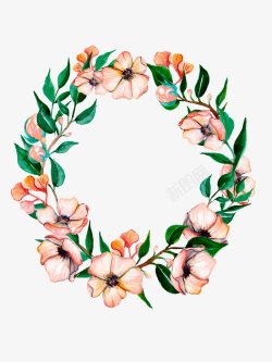 水彩精美花环素材