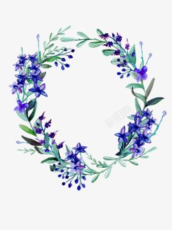 水彩精美花环素材