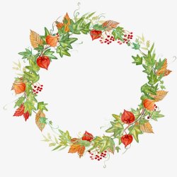 水彩精美花环素材