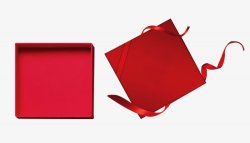 礼盒红色漂浮物素材